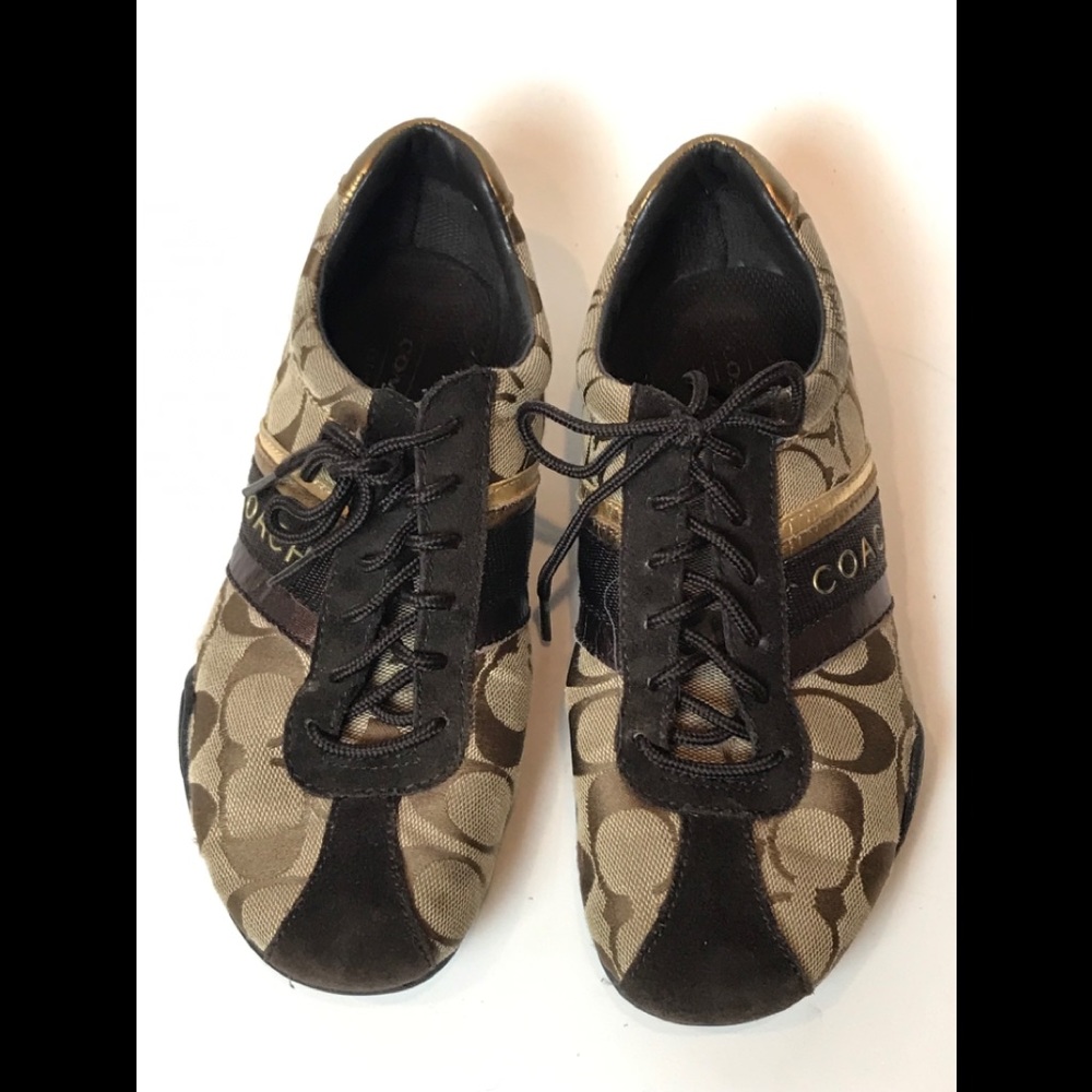 Coach Jayme Brown/Khaki Sneaker Sz 6